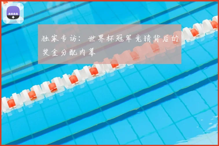 独家专访：世界杯冠军竞猜背后的奖金分配内幕