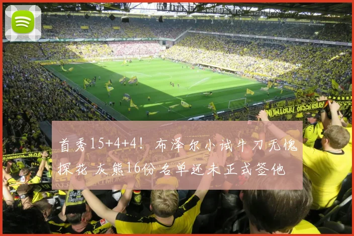 首秀15+4+4!布泽尔小试牛刀无愧探花 灰熊16份名单还未正式签他