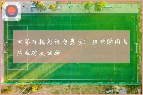 世界杯精彩语句盘点：经典瞬间与热血对决回顾